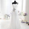 Sheath Chiffon One-Shoulder Wedding Dress Sweetheart Neckline Embellished Asymmetrical Ruched with Court Train