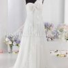 Empire A-line One-shoulder Tulle Wedding Dress Sweetheart Floral Embellished Skirt with Sweep Train