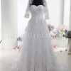 A-line Lace Wedding Dress Sweetheart Cross Ruched Bodice with Bolero Jacket Sweep Train