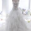 Ball Gown Sweetheart Adorned Flowers Beaded Embroidered Illusion Waist Tiered Layers Chapel Train Organza Wedding Dresses