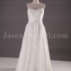 A-line Sweetheart Beaded Appliques Crossed Ruched Belts Floor Length Organza Wedding Dresses