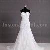 Fit-and-Flare Sweetheart Allover Appliques Jeweled Zipper Up Back Sweep Train Tulle Lace Wedding Dresses