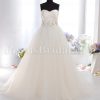 Dramatic Ball Gown Sweetheart Ruched Beaded Adorned Flowers Sweep Train Tulle Wedding Dresses