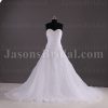 Glamorous A-line Sweetheart Beaded Embroidered Ruched Corset Chapel Train Organza Wedding Dresses