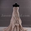 Fit-and-Flare Sweetheart Beaded Embroidered Ruched Side Draped Sweep Train Bustled Taffeta Wedding Dresses