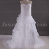 Fit-and-Flare Sweetheart Beaded Embroidered Sweep Train Layered Organza Wedding Dresses