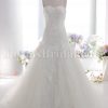 Fit-and-Flare Sweetheart Beaded Allover Appliques Sweep Train Tulle over Satin Wedding Dresses