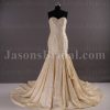 Glamorous Trumpet Sweetheart Allover Beaded Embroidered Chapel Train Pleated Taffeta Wedding Dresses