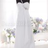 Empire Spaghetti One-shoulder Ruched Bodice Jeweled Sweep Train Chiffon Wedding Dresses